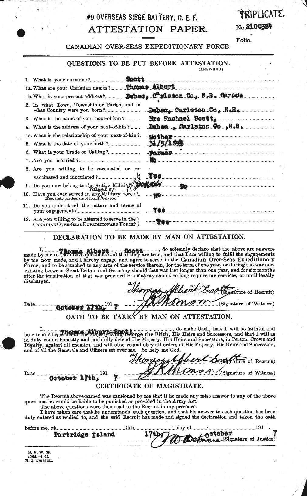 Personnel Records of the First World War - CEF 088528a