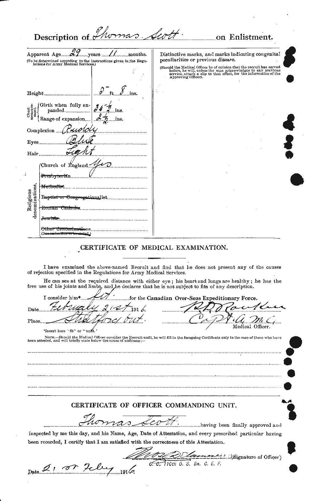 Personnel Records of the First World War - CEF 088540b