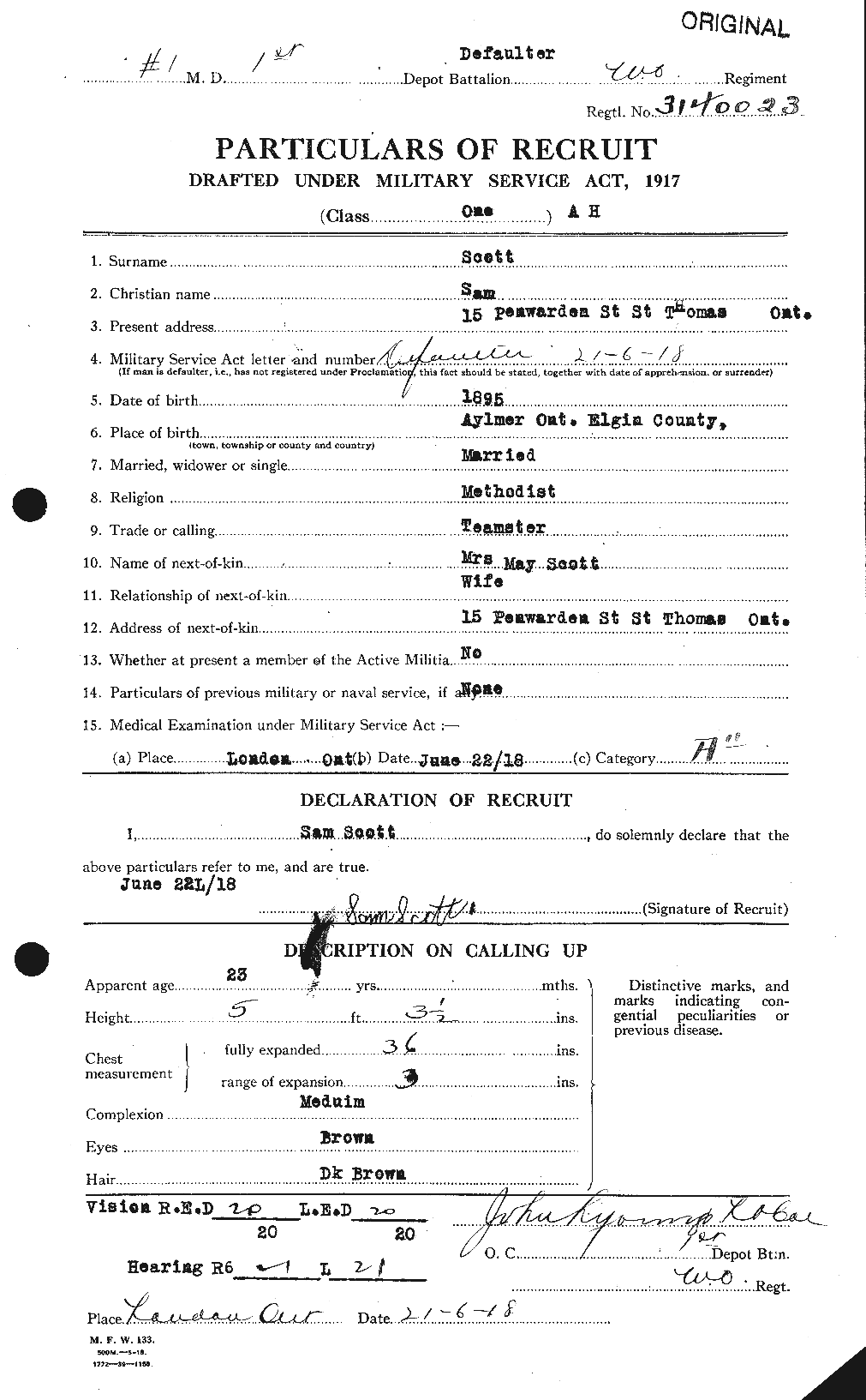 Personnel Records of the First World War - CEF 088873a