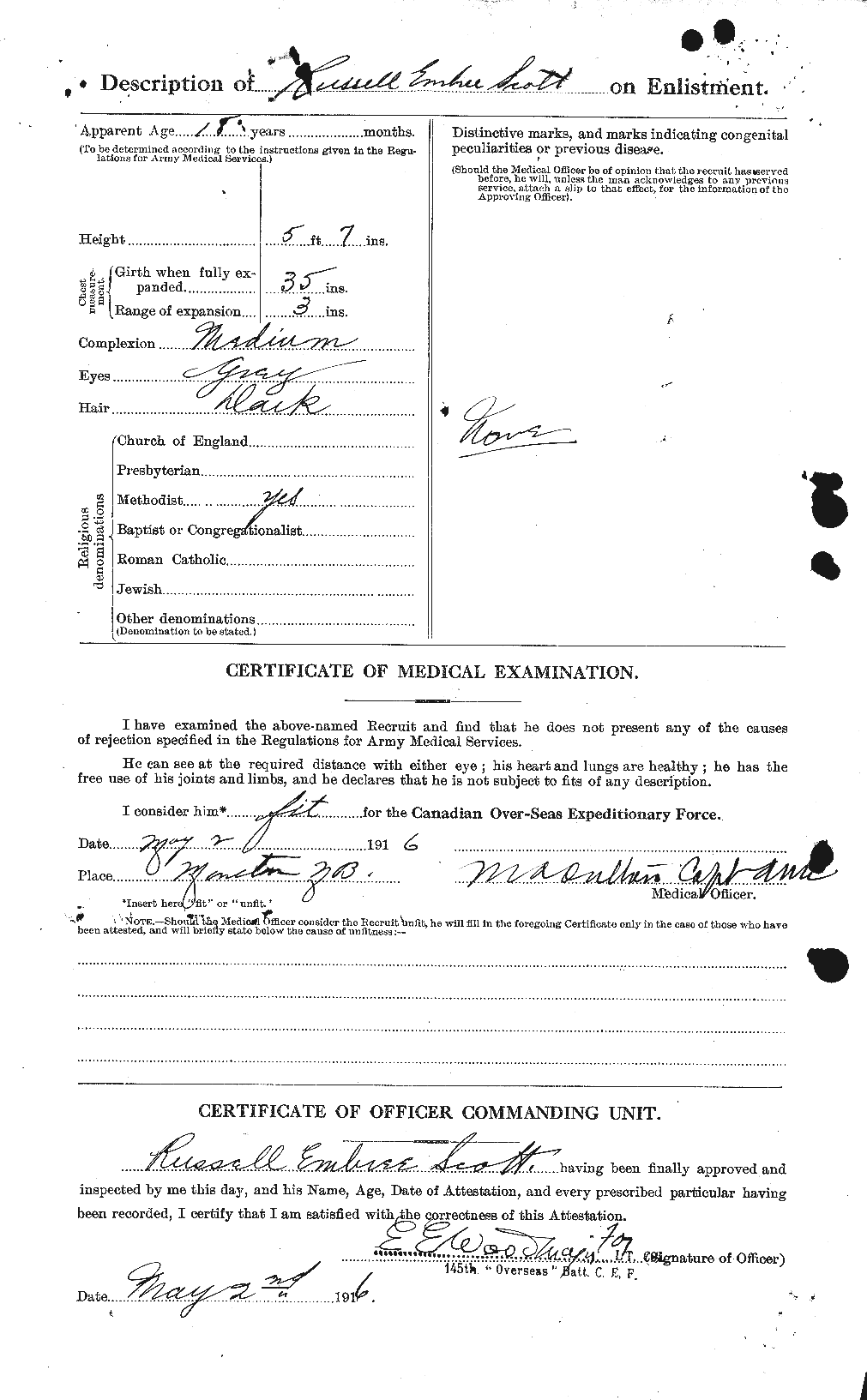 Personnel Records of the First World War - CEF 088877b