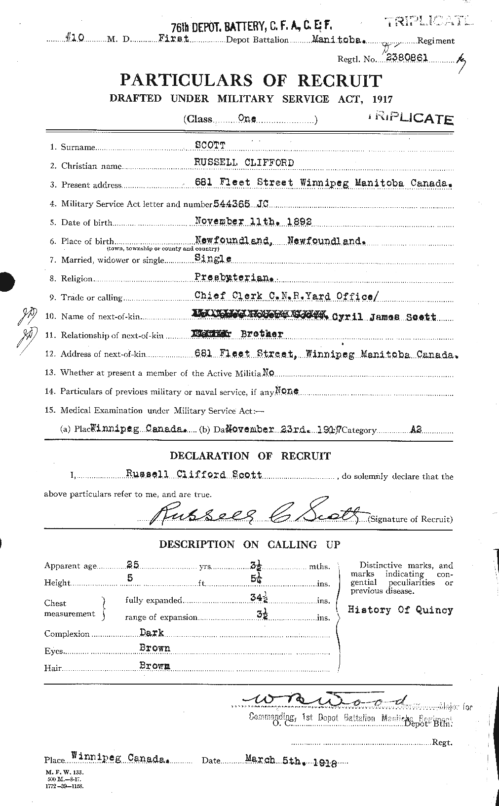 Personnel Records of the First World War - CEF 088878a