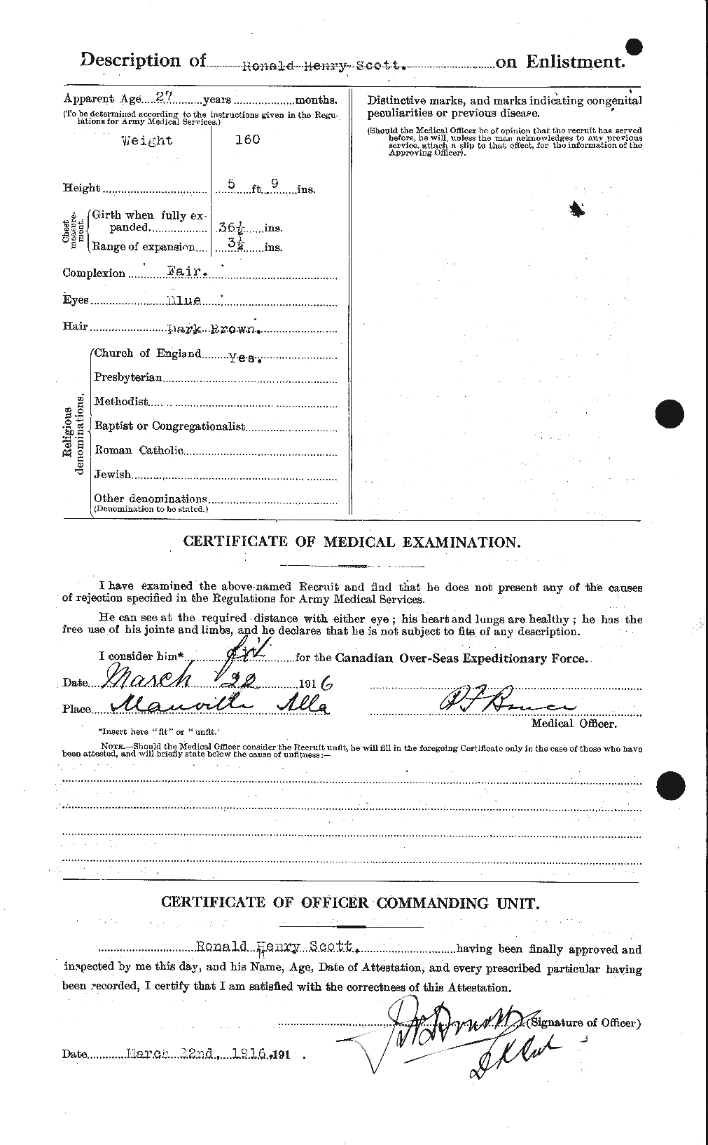Personnel Records of the First World War - CEF 089109b