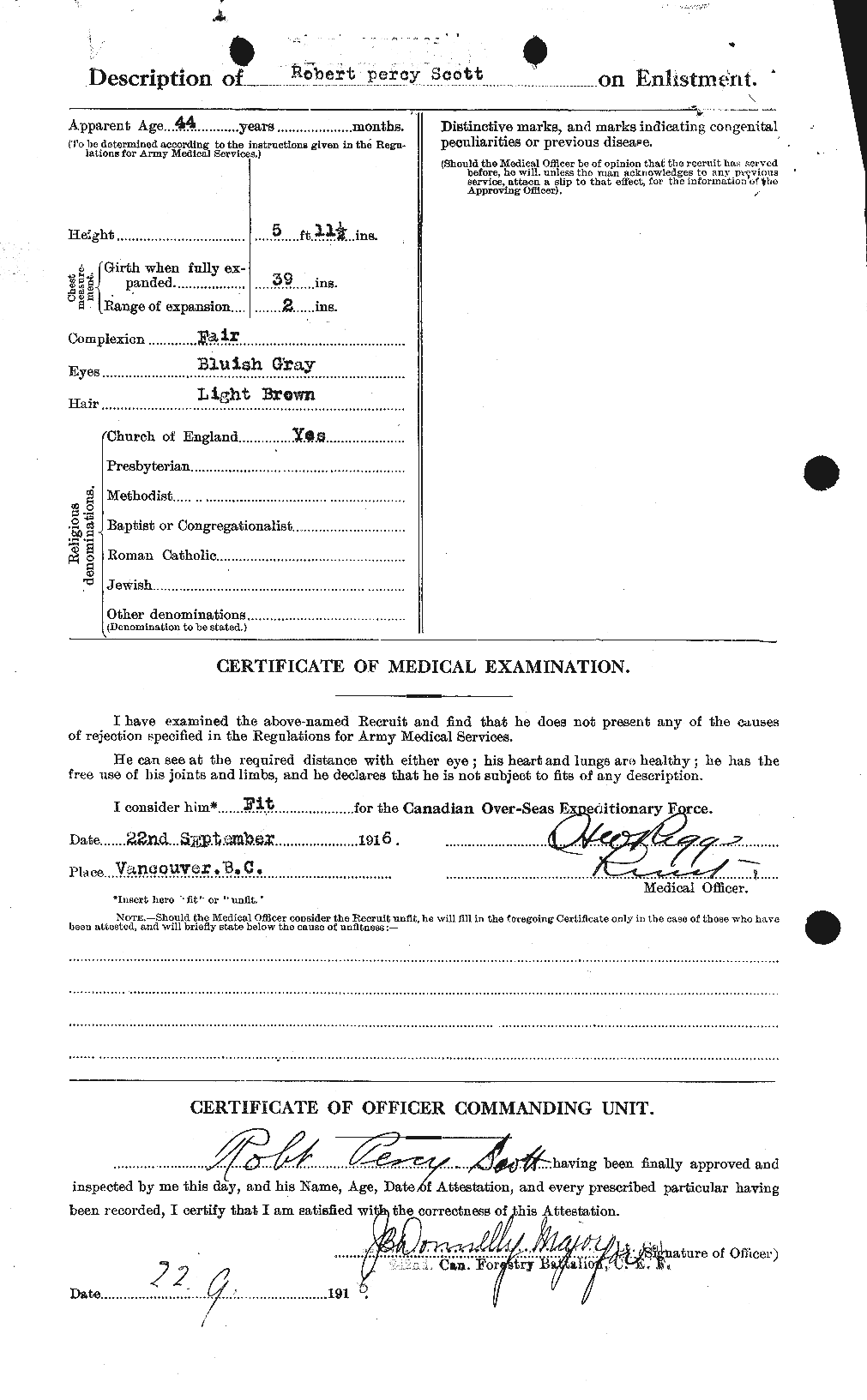 Dossiers du Personnel de la Première Guerre mondiale - CEC 089121b