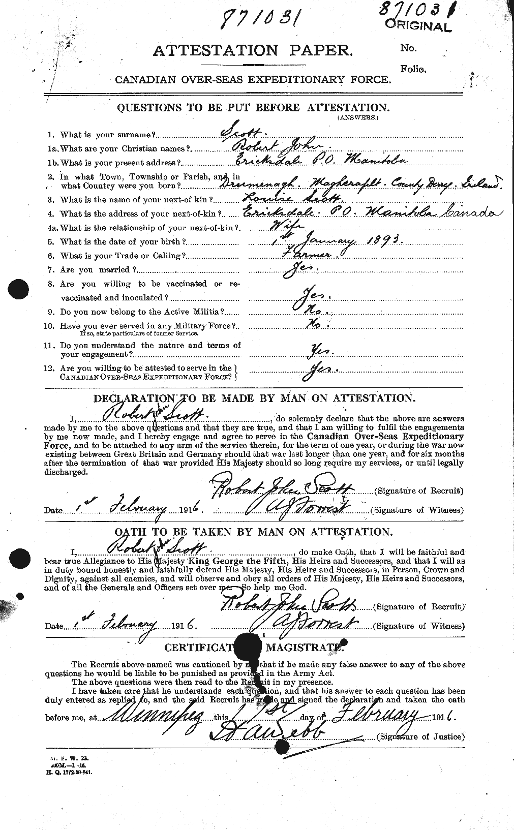 Personnel Records of the First World War - CEF 089129a