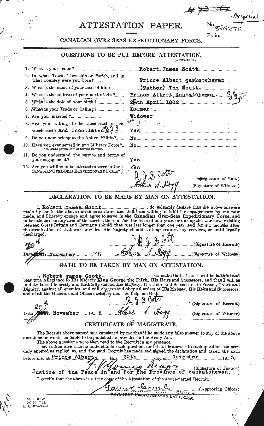 Personnel Records of the First World War - CEF 089134a