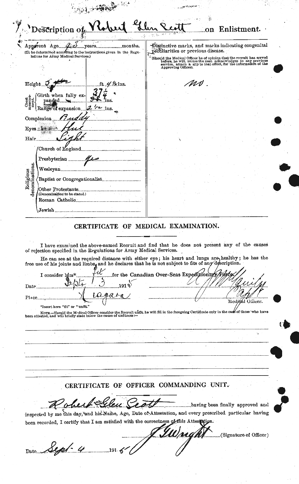 Dossiers du Personnel de la Première Guerre mondiale - CEC 089143b