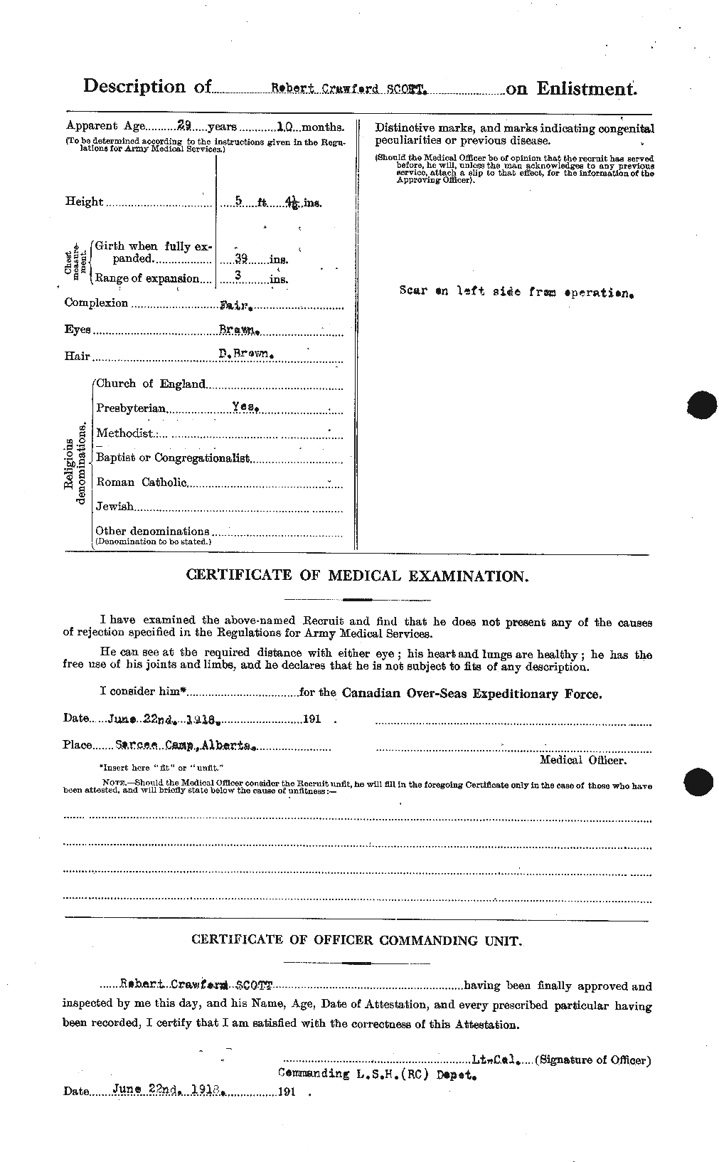 Dossiers du Personnel de la Première Guerre mondiale - CEC 089153b
