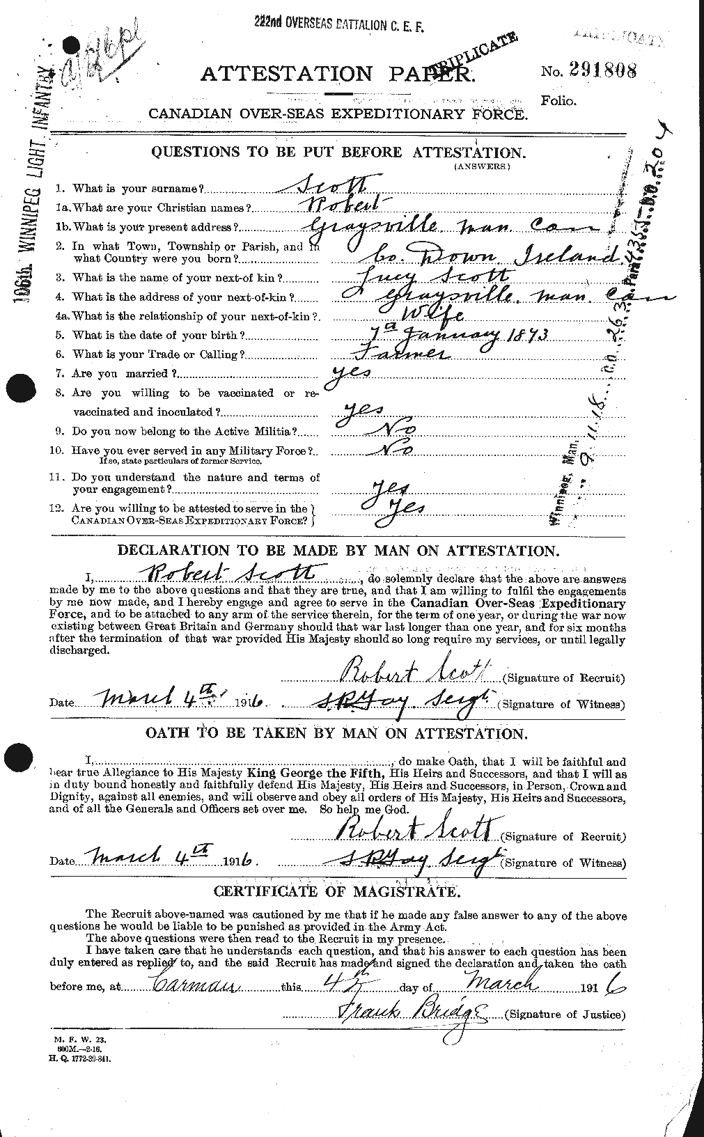 Personnel Records of the First World War - CEF 089223a