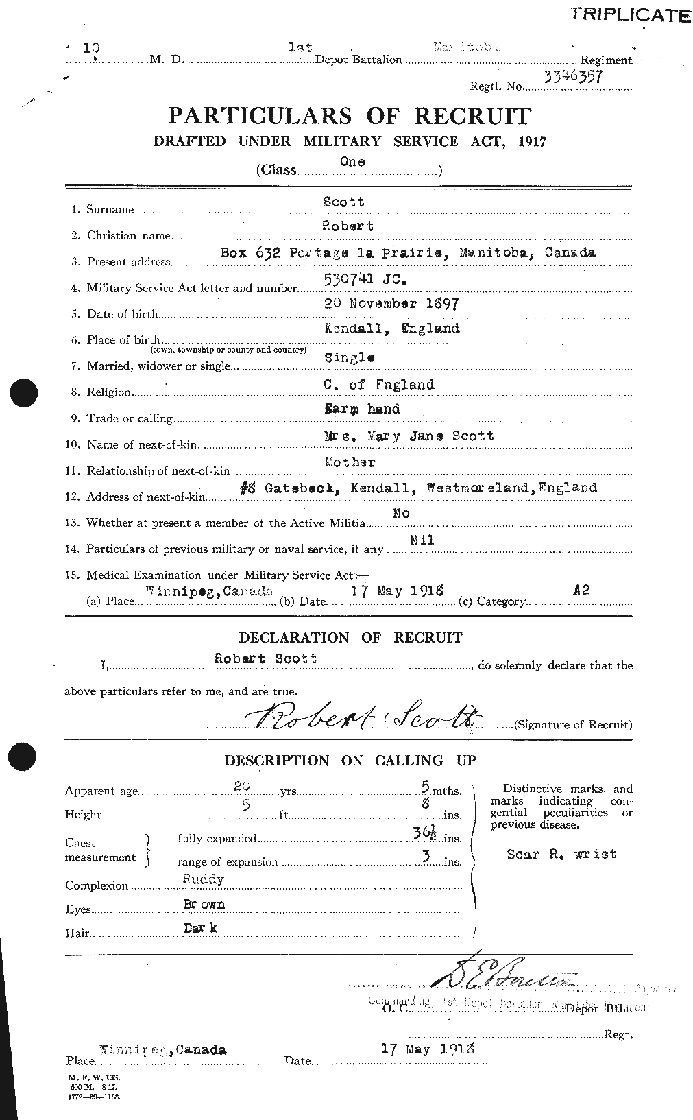 Personnel Records of the First World War - CEF 089225a
