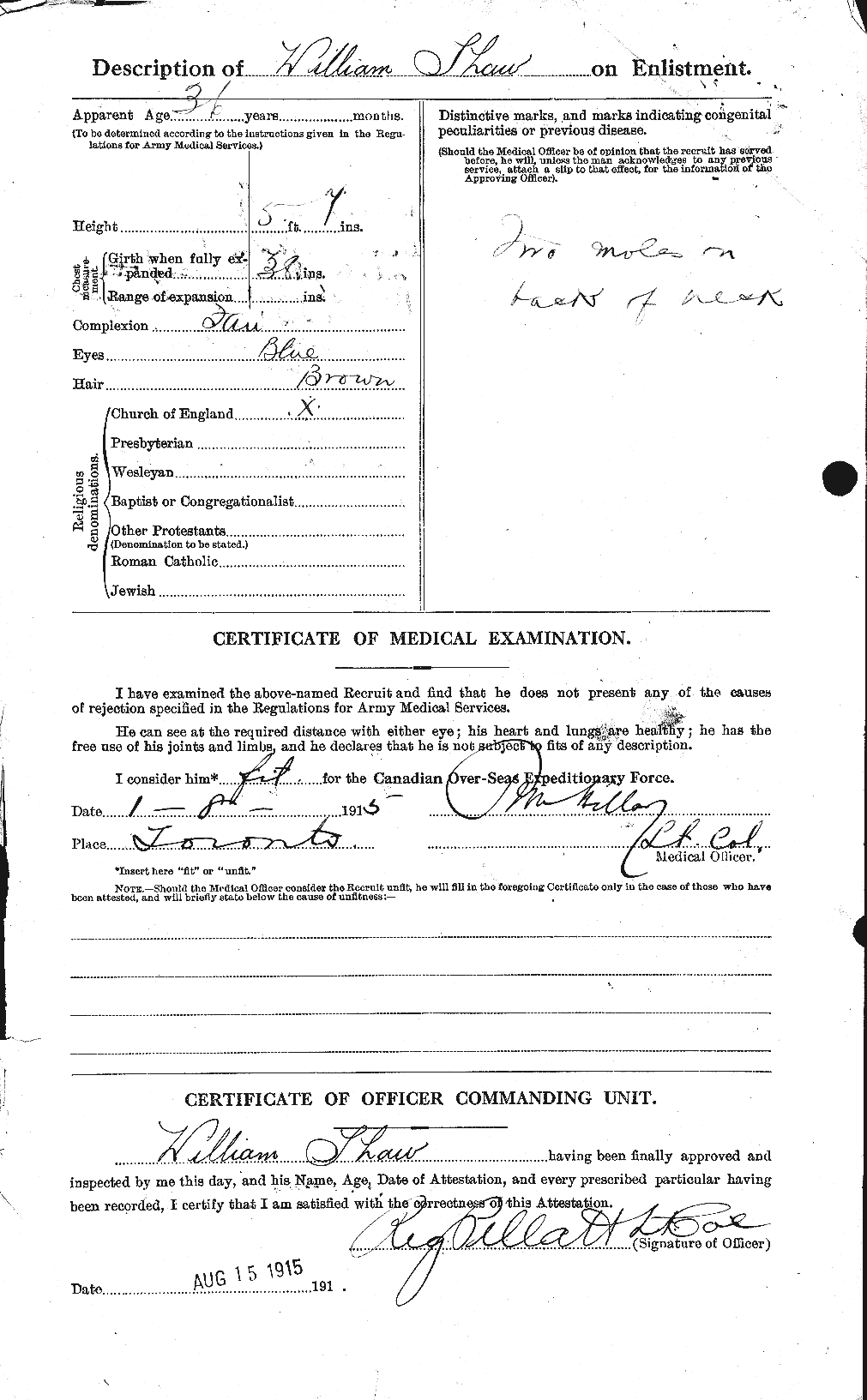 Personnel Records of the First World War - CEF 089439b