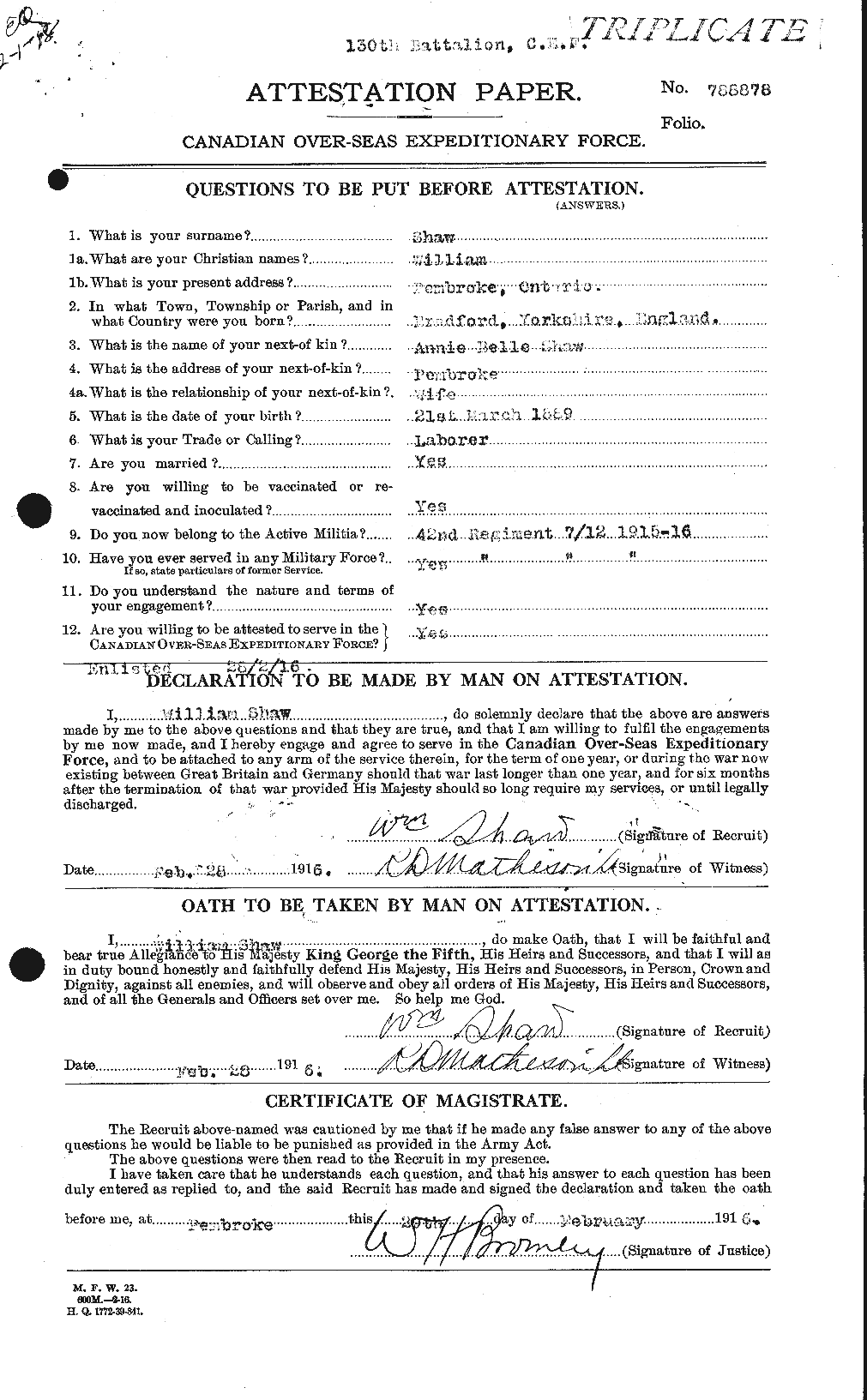 Personnel Records of the First World War - CEF 089441a