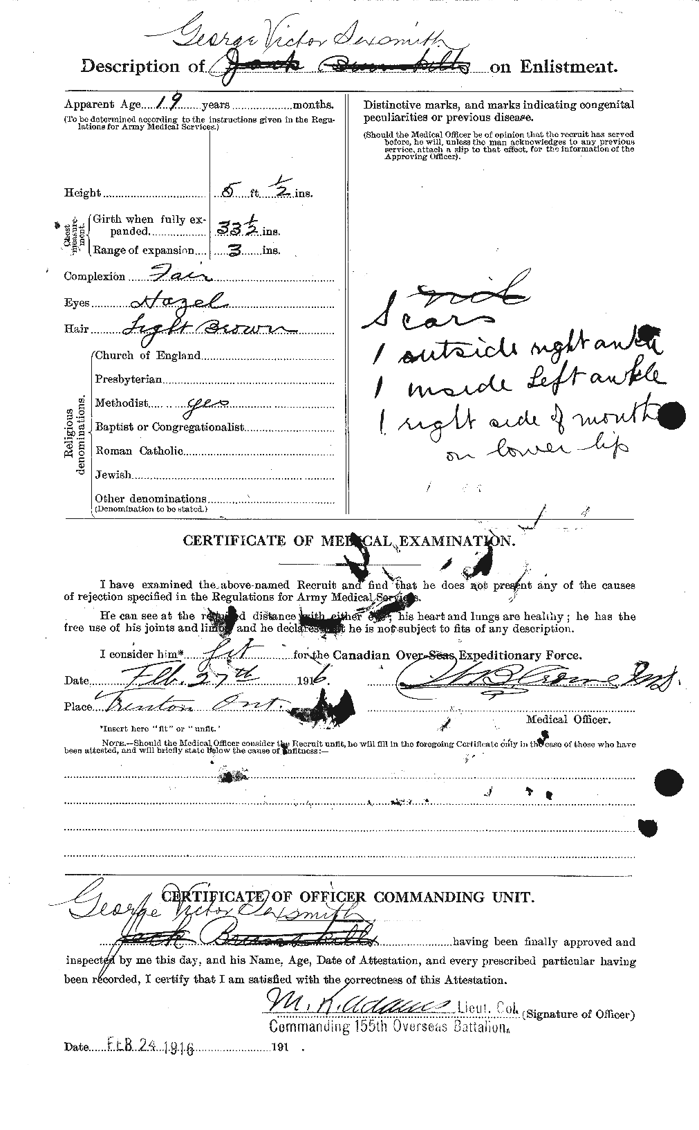 Personnel Records of the First World War - CEF 089561b