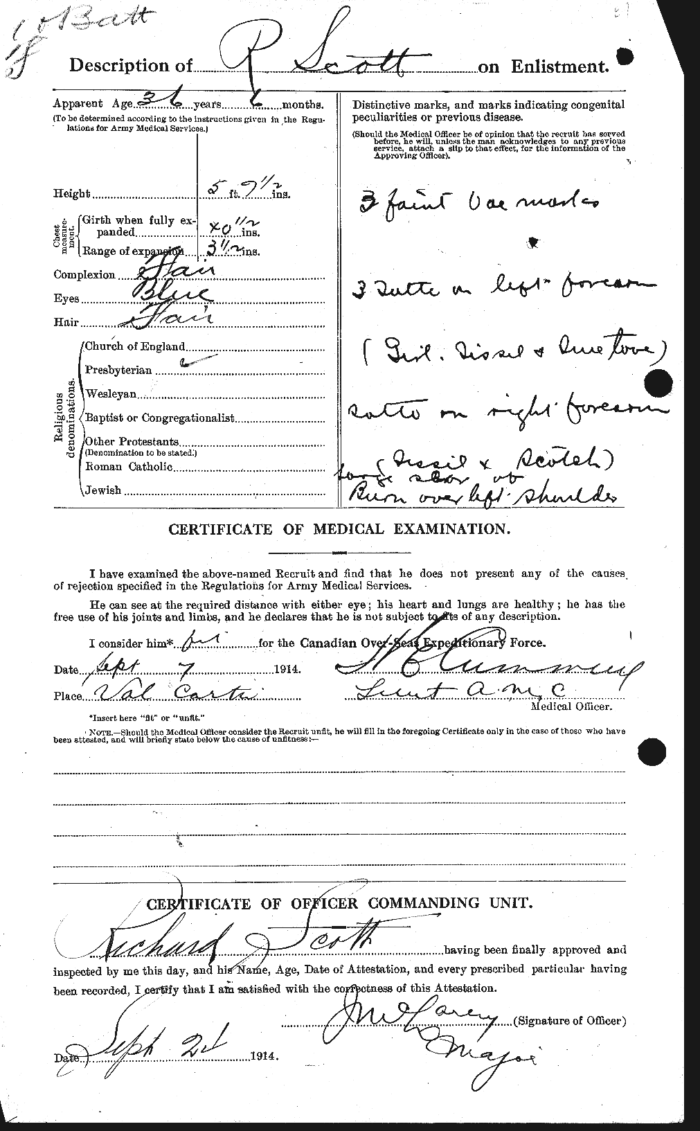 Personnel Records of the First World War - CEF 090182b