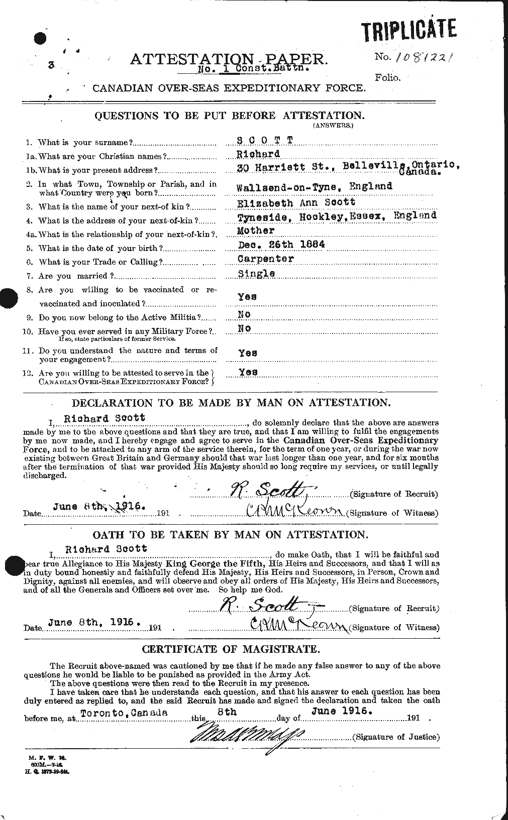 Personnel Records of the First World War - CEF 090183a
