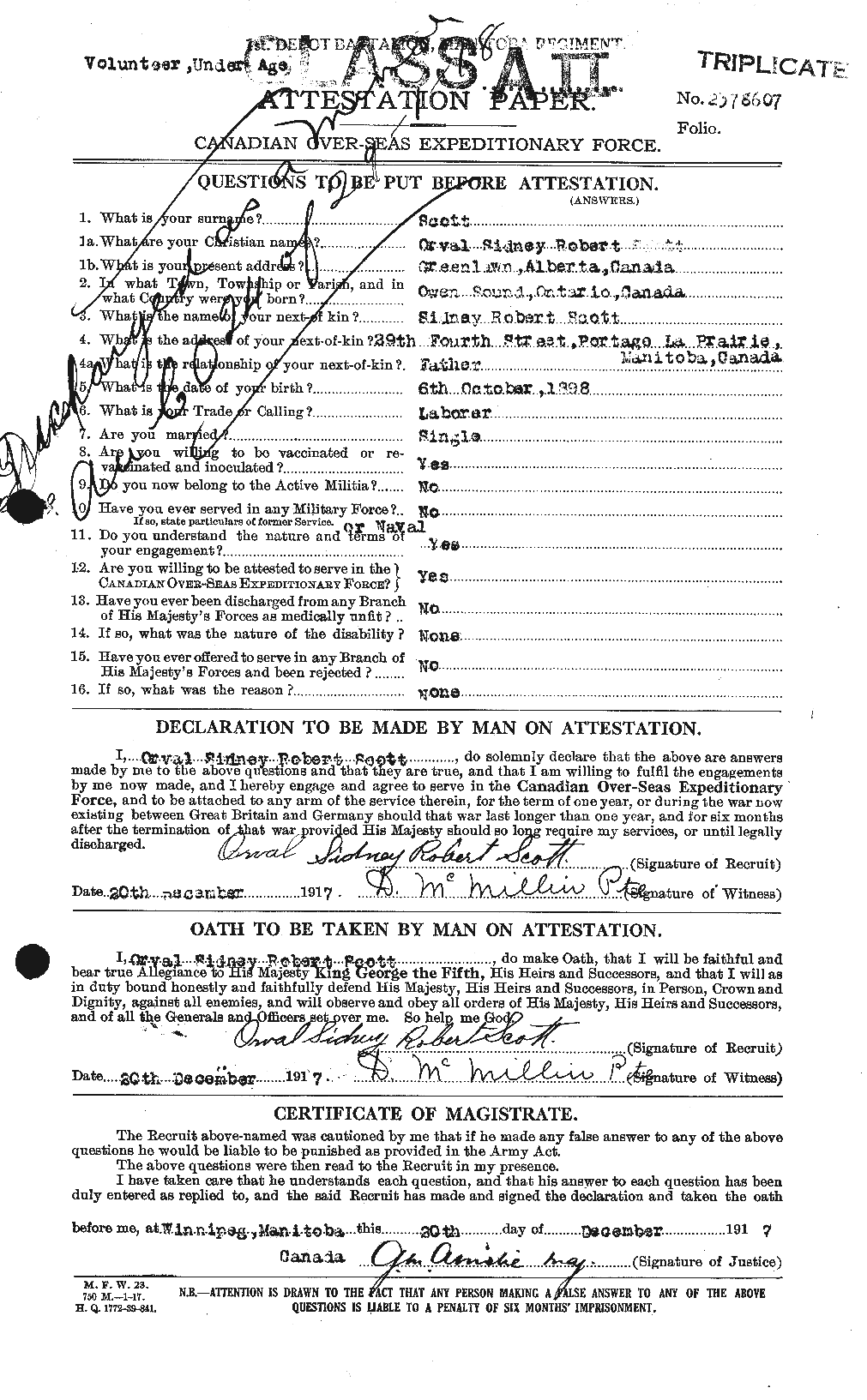 Personnel Records of the First World War - CEF 090235a
