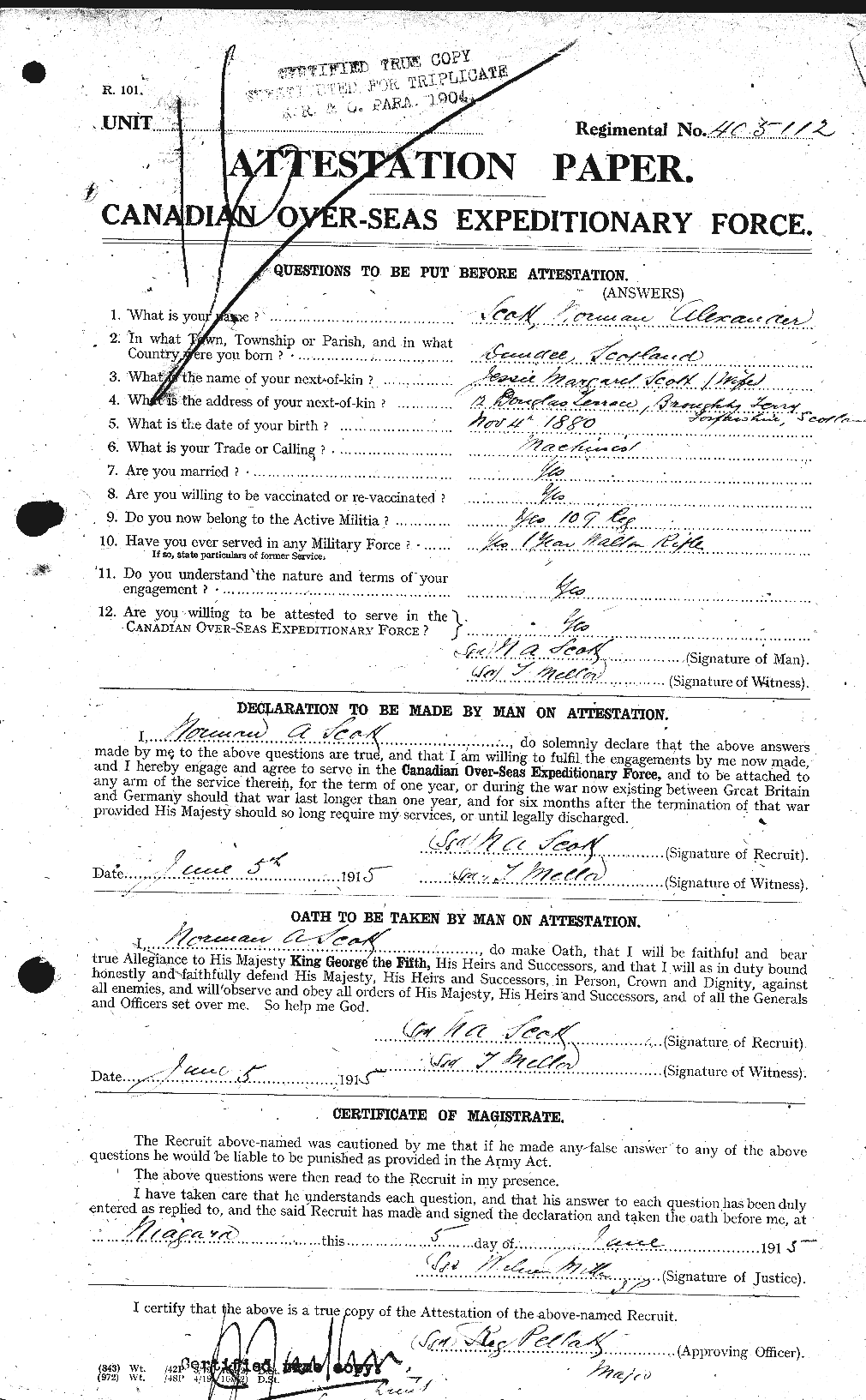 Personnel Records of the First World War - CEF 090243a