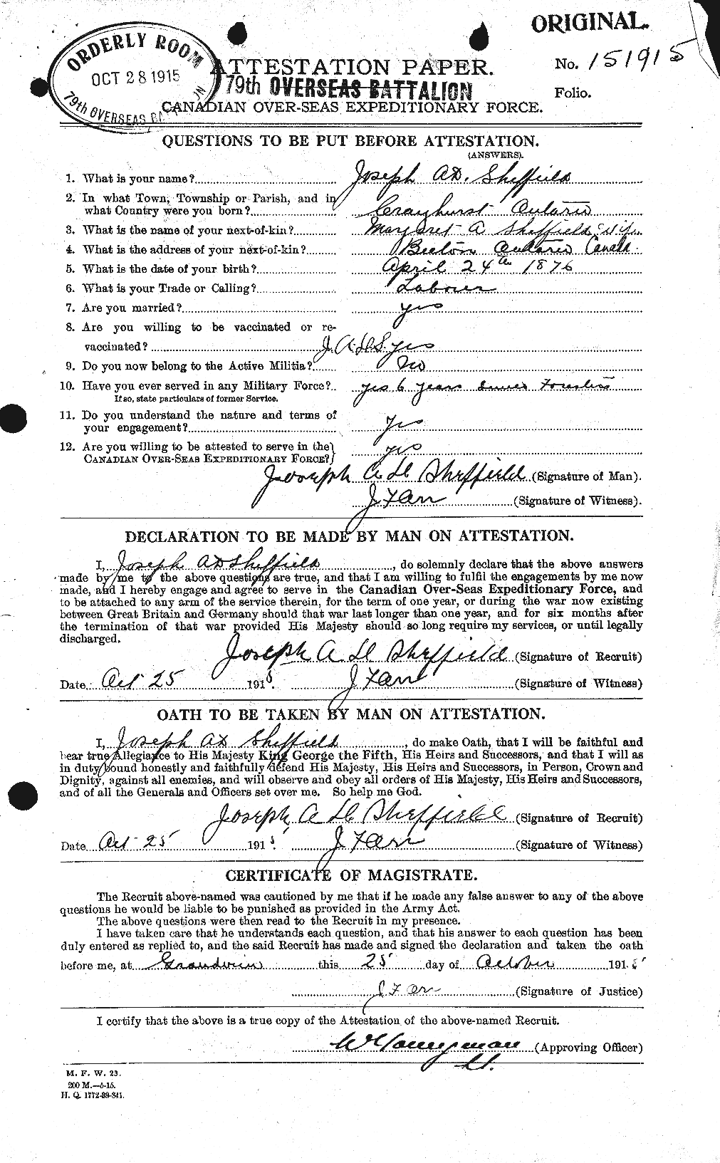 Personnel Records of the First World War - CEF 090390a