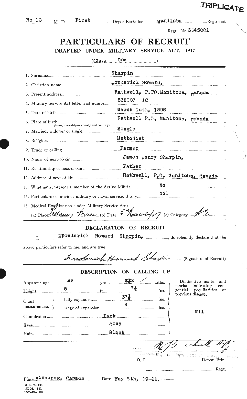 Personnel Records of the First World War - CEF 090776a