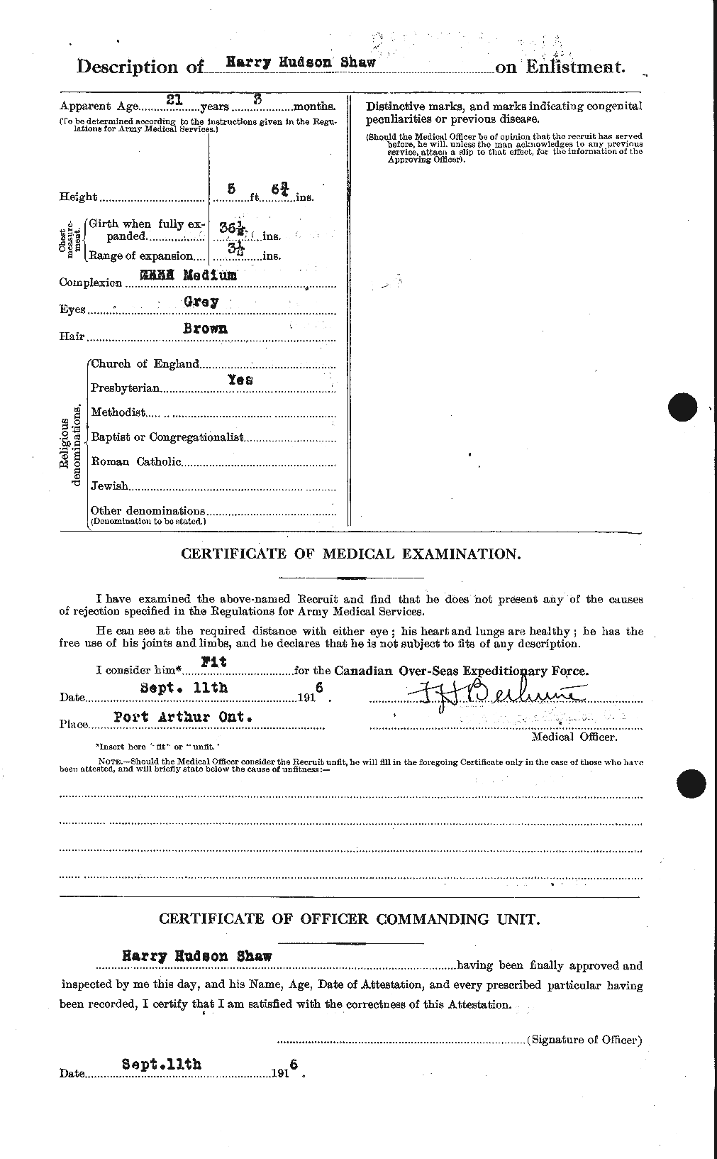 Personnel Records of the First World War - CEF 091358b
