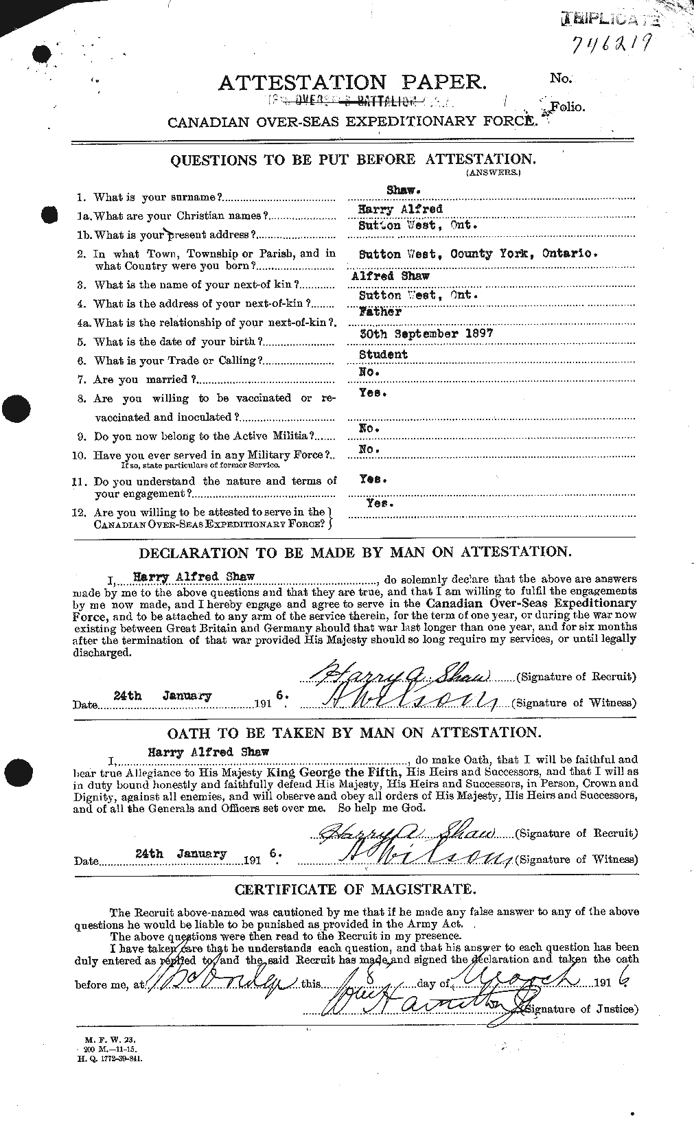 Personnel Records of the First World War - CEF 091361a