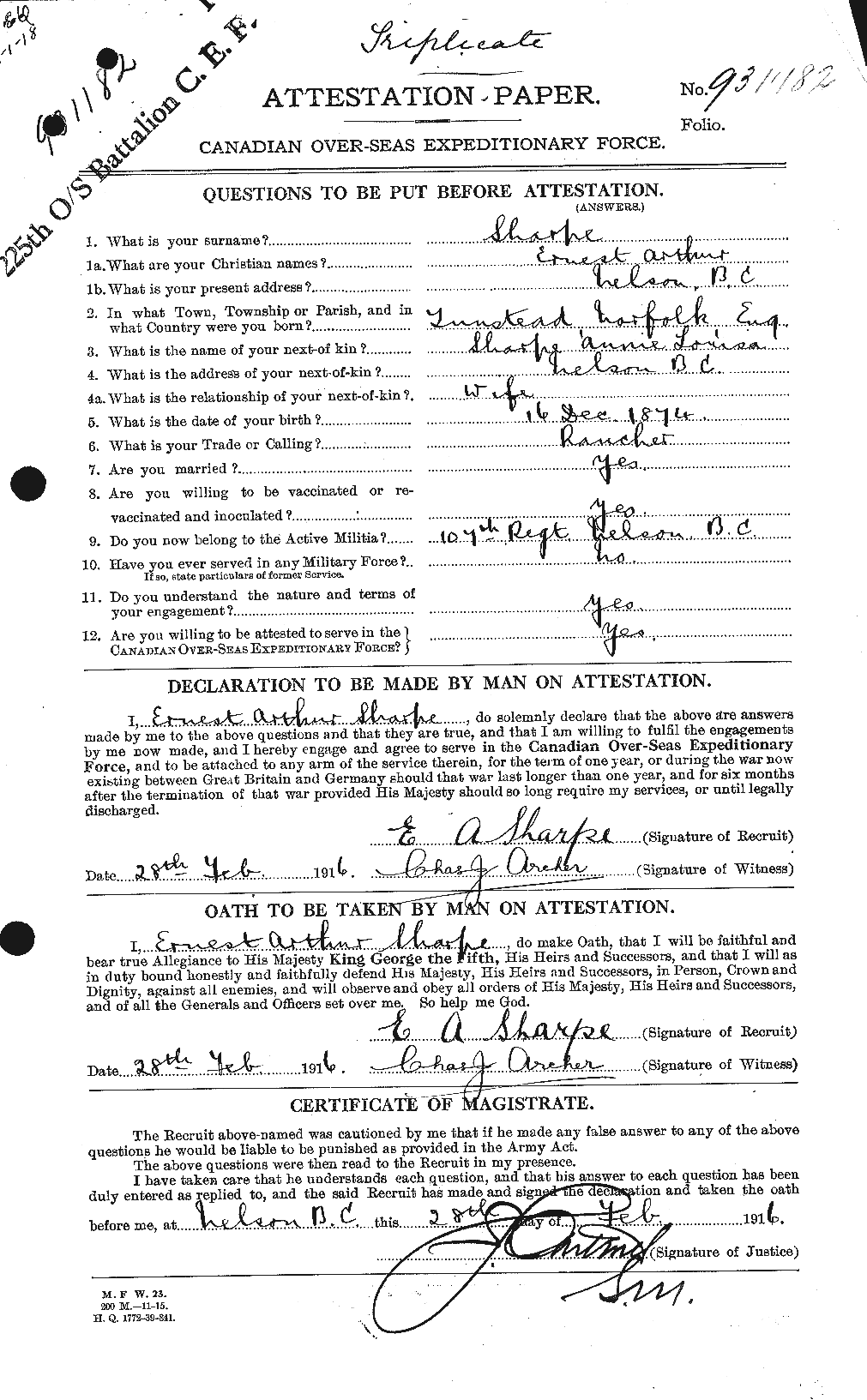Personnel Records of the First World War - CEF 091546a