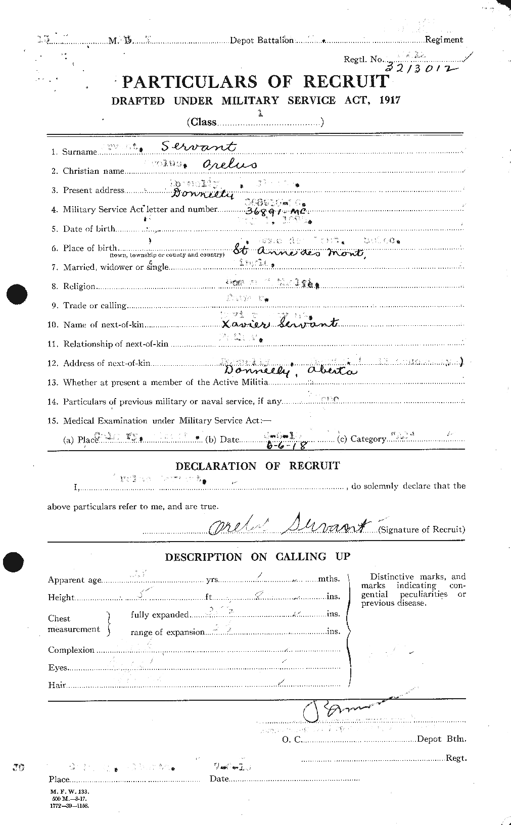 Personnel Records of the First World War - CEF 091587a