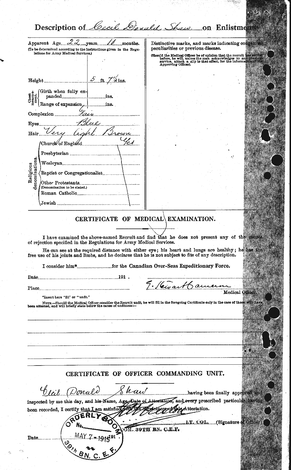 Personnel Records of the First World War - CEF 093213b