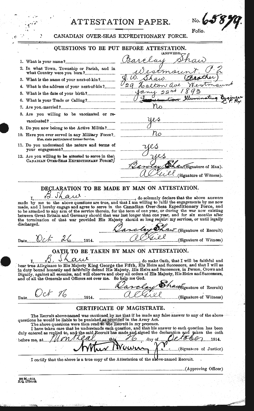 Personnel Records of the First World War - CEF 093221a