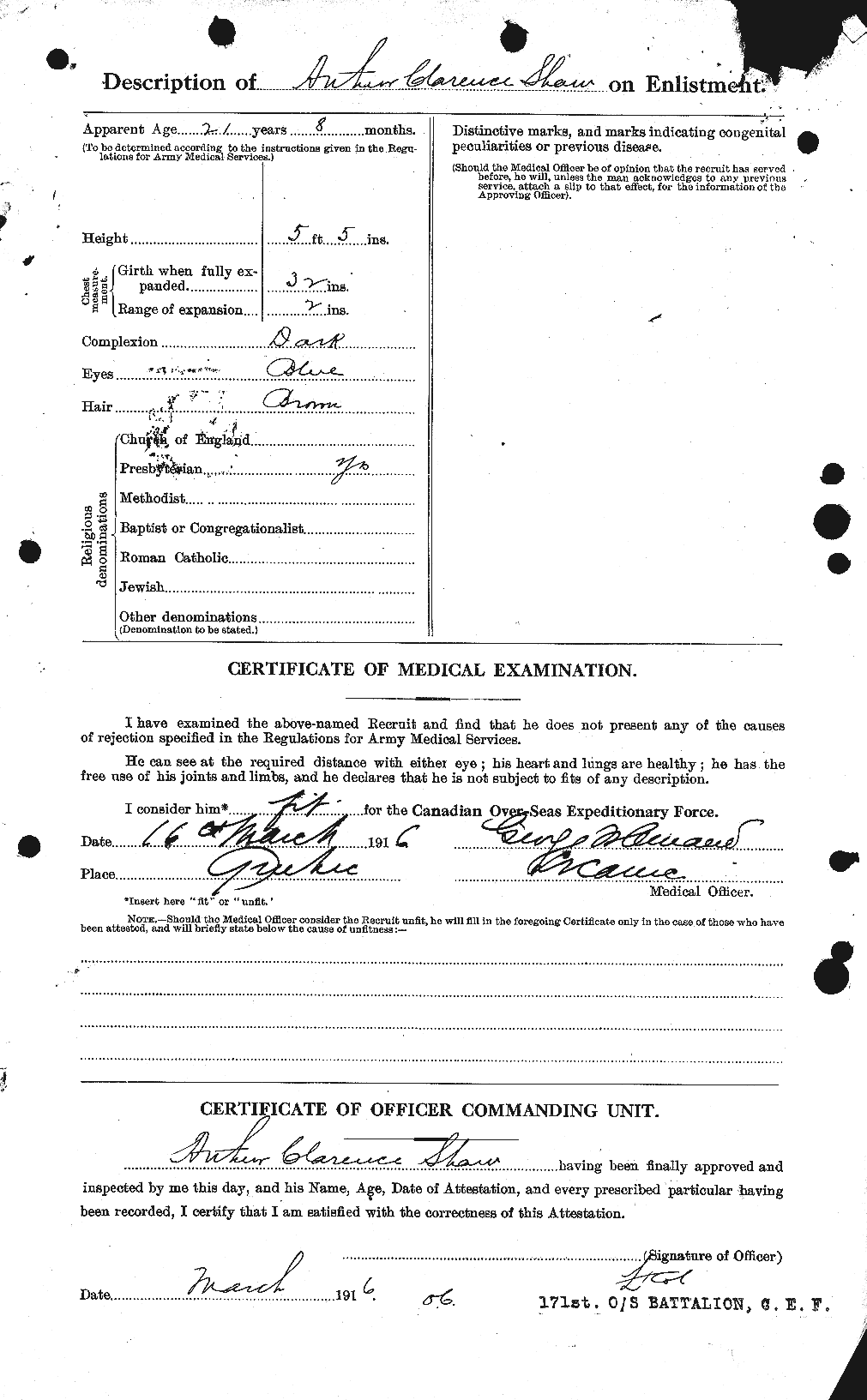 Personnel Records of the First World War - CEF 093239b