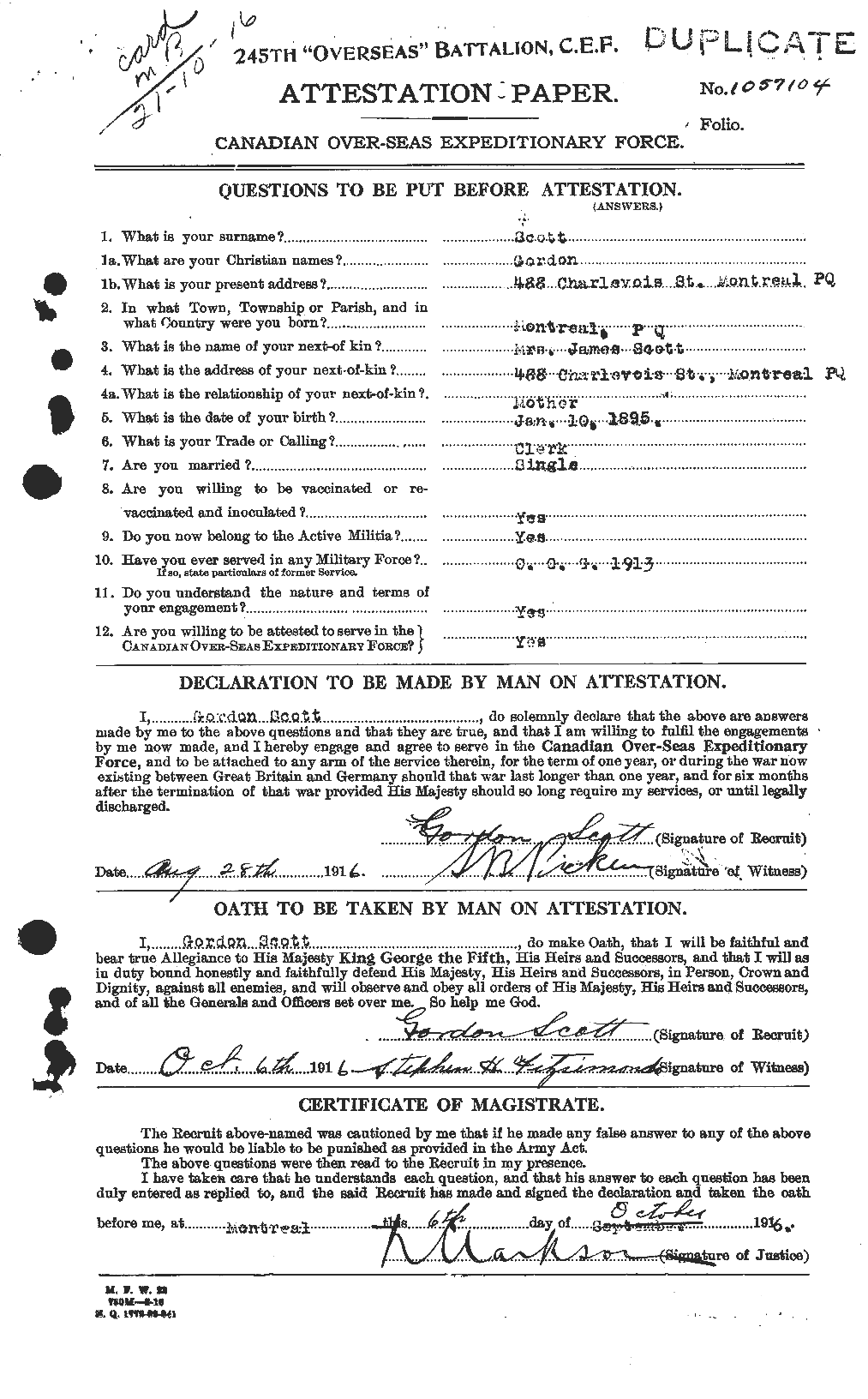 Personnel Records of the First World War - CEF 094044a