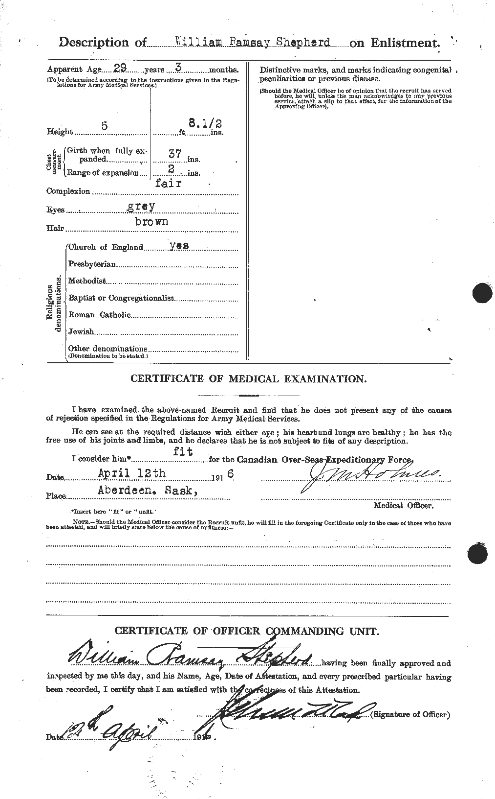 Personnel Records of the First World War - CEF 094457b