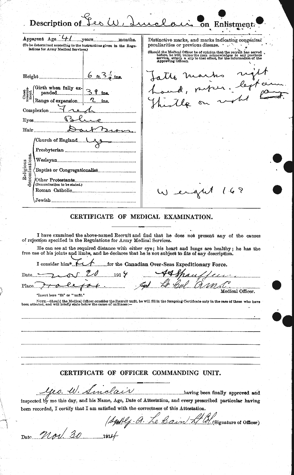 Personnel Records of the First World War - CEF 095563b