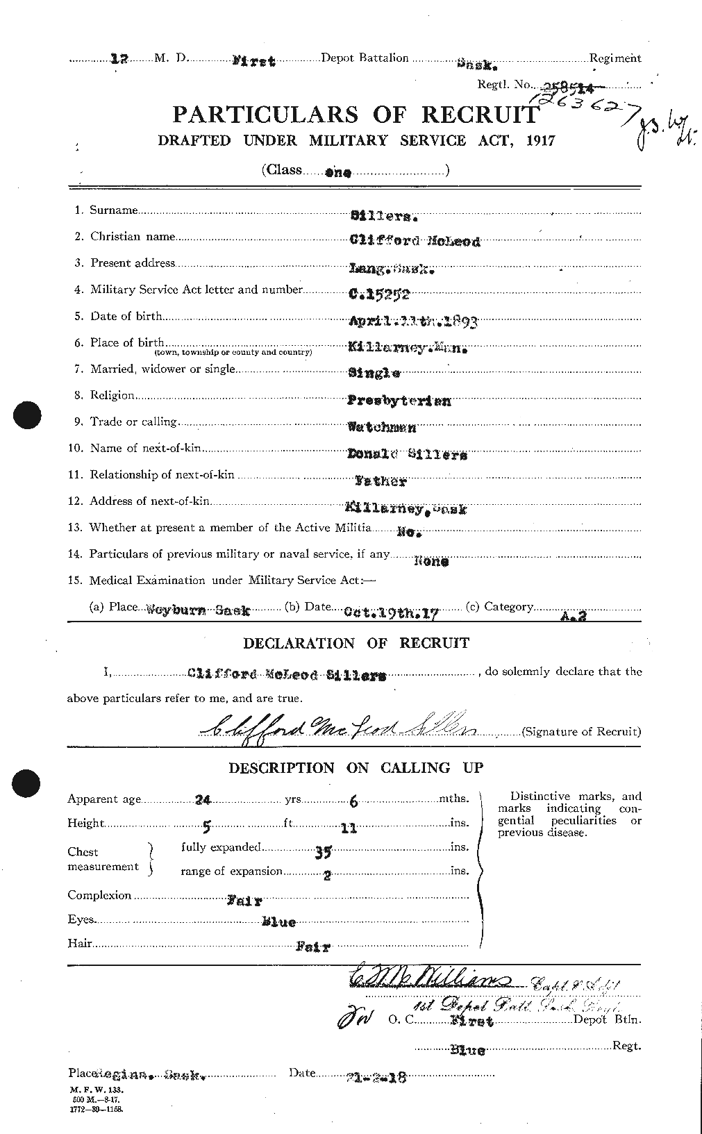 Personnel Records of the First World War - CEF 096584a