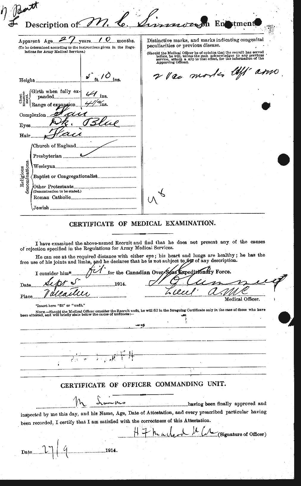 Personnel Records of the First World War - CEF 098371b