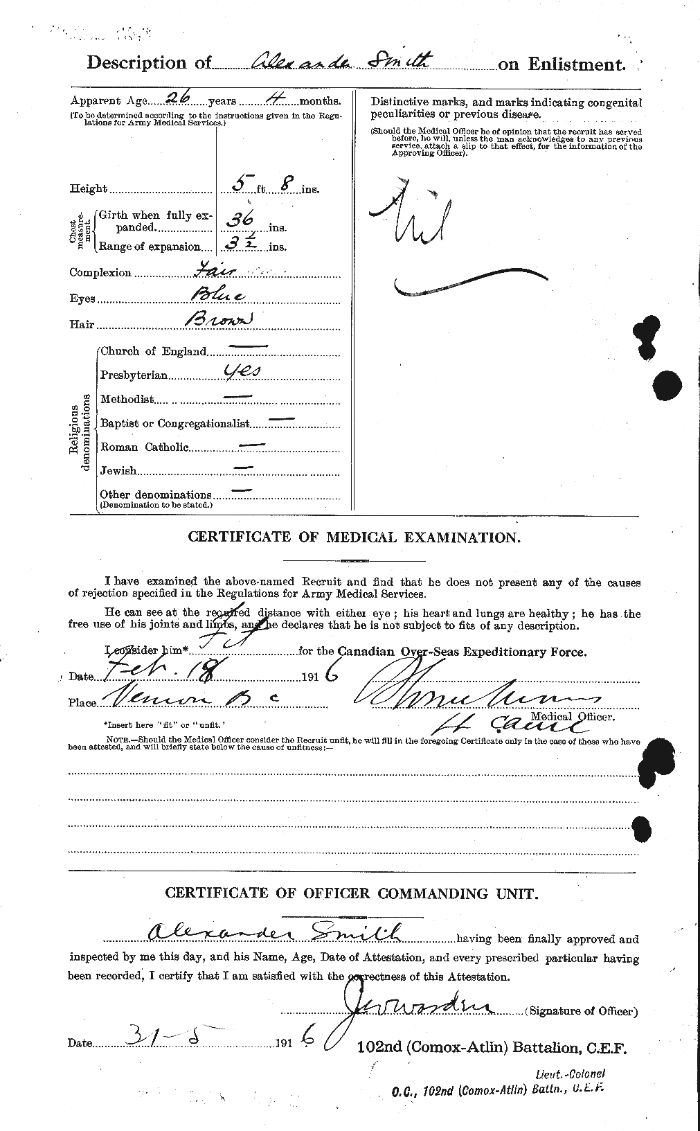 Personnel Records of the First World War - CEF 098443b