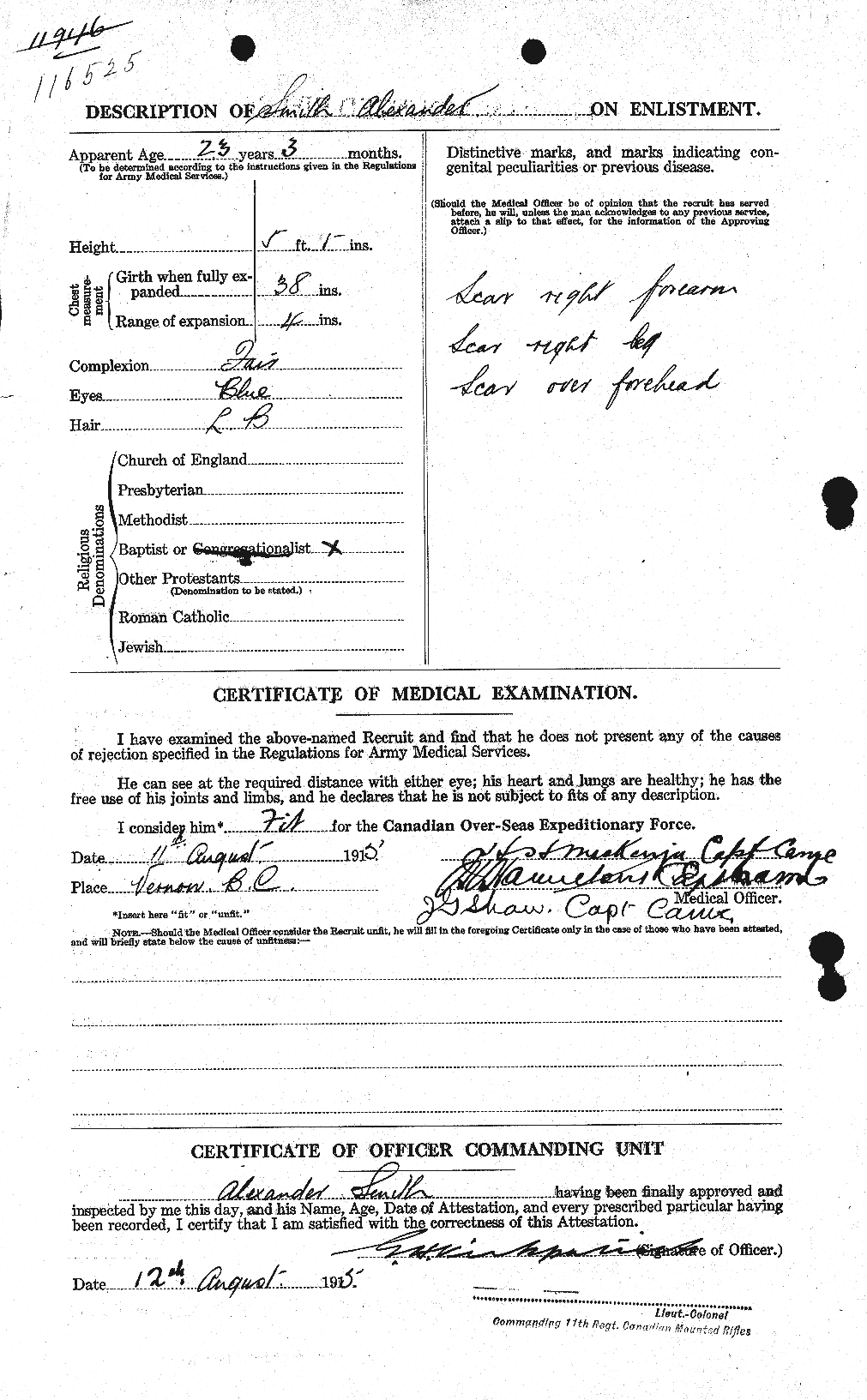 Personnel Records of the First World War - CEF 098474b