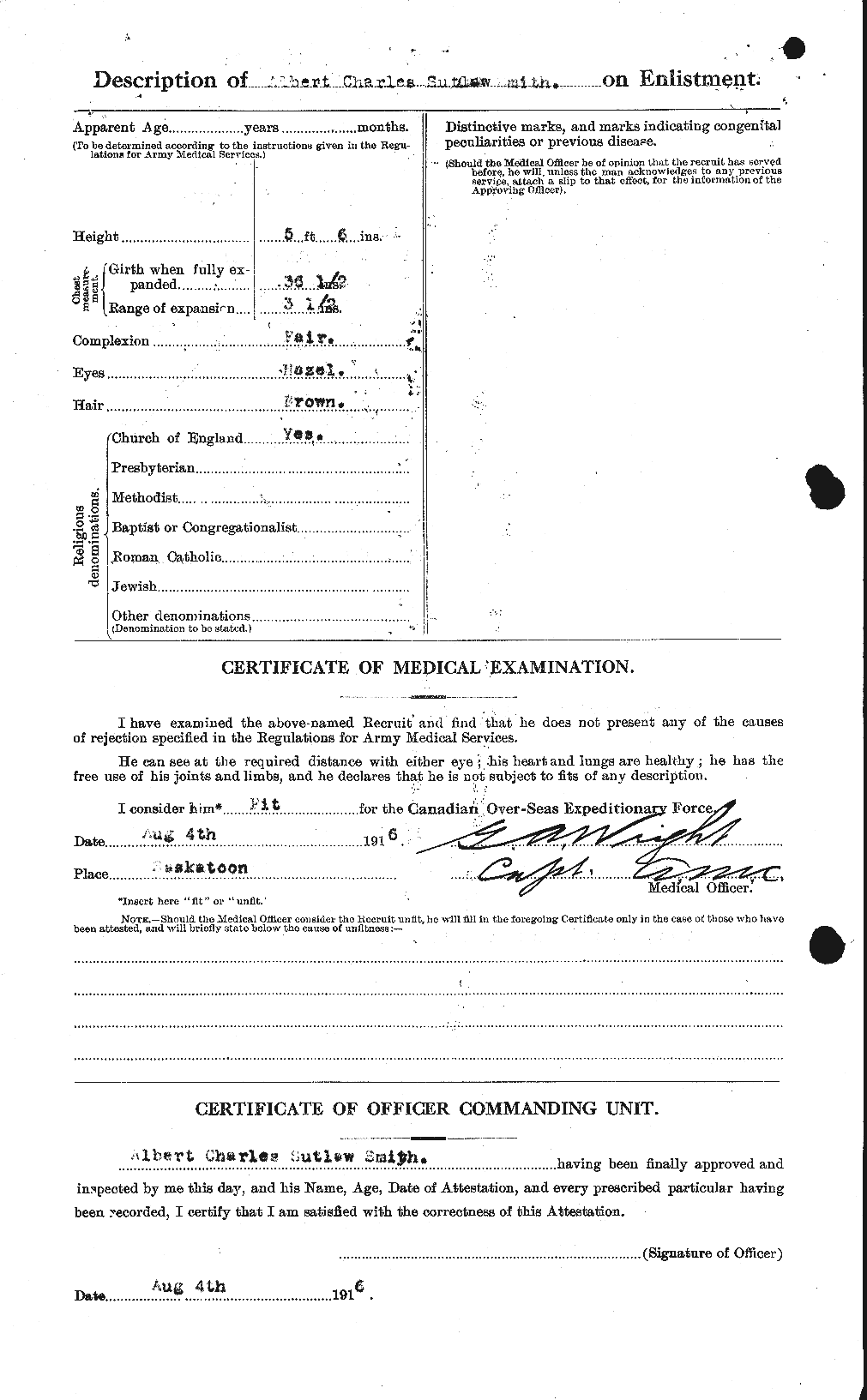 Personnel Records of the First World War - CEF 098957b