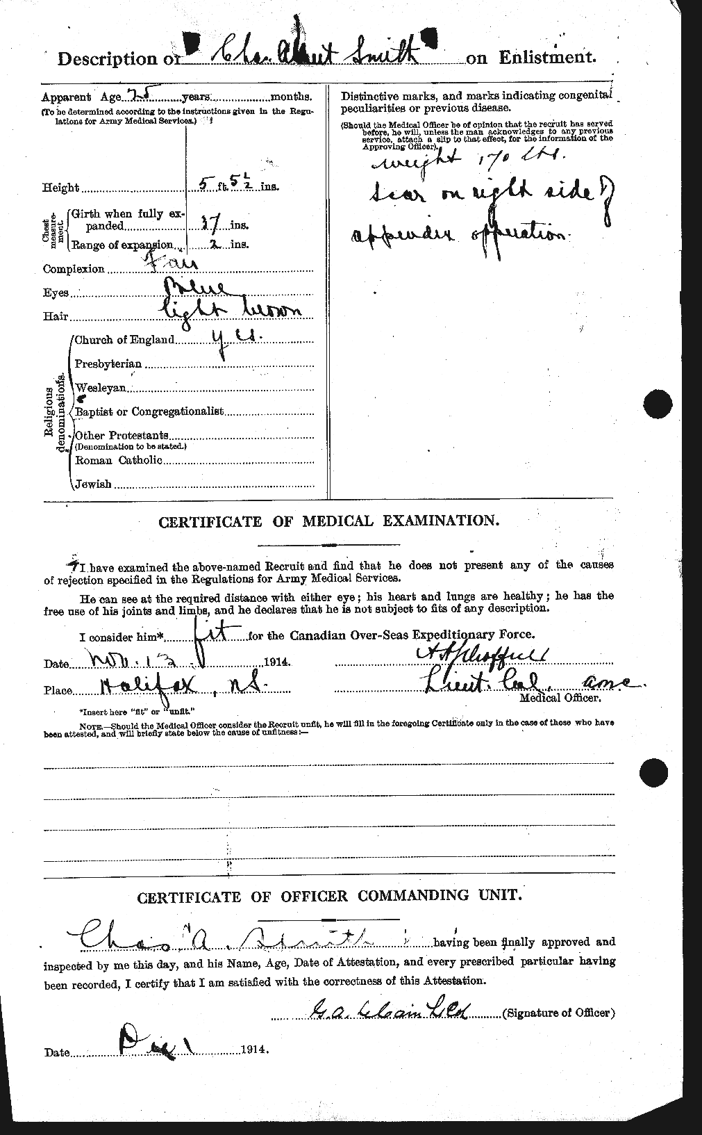 Personnel Records of the First World War - CEF 100104b