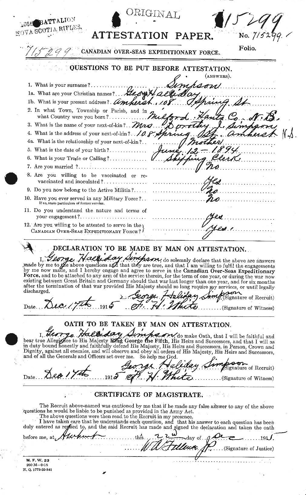 Personnel Records of the First World War - CEF 100428a
