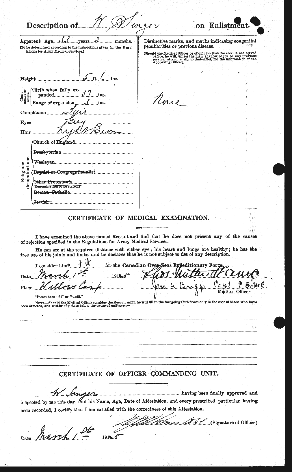 Personnel Records of the First World War - CEF 100707b