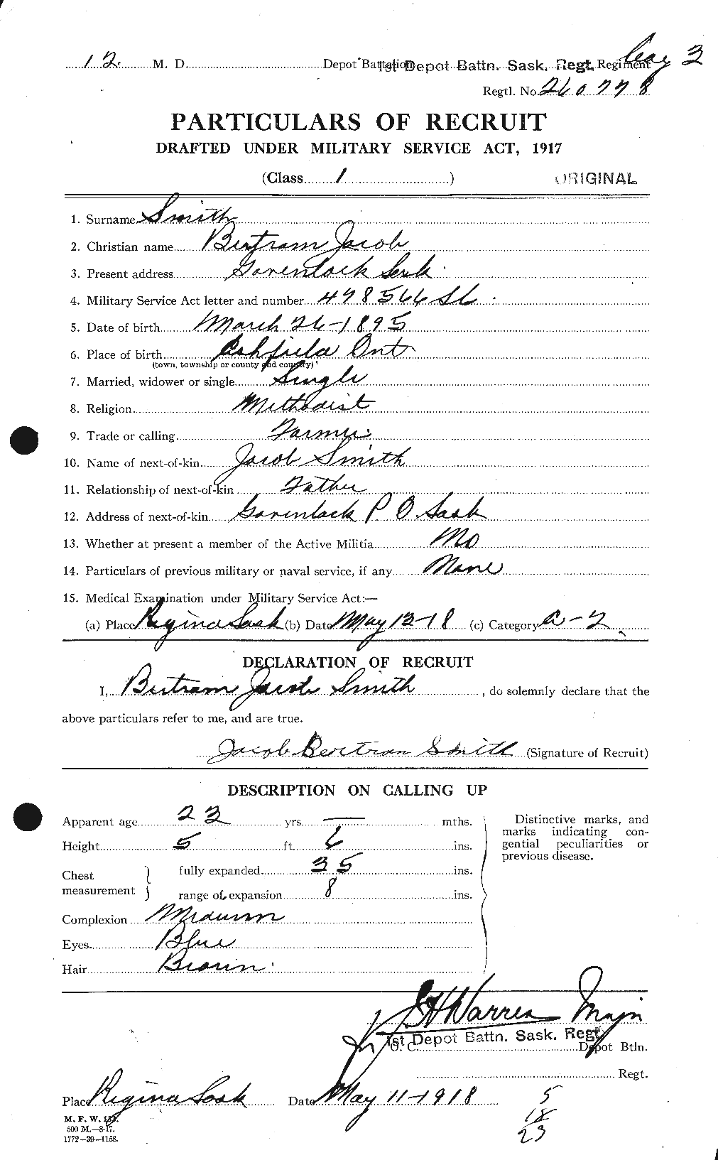 Personnel Records of the First World War - CEF 100849a