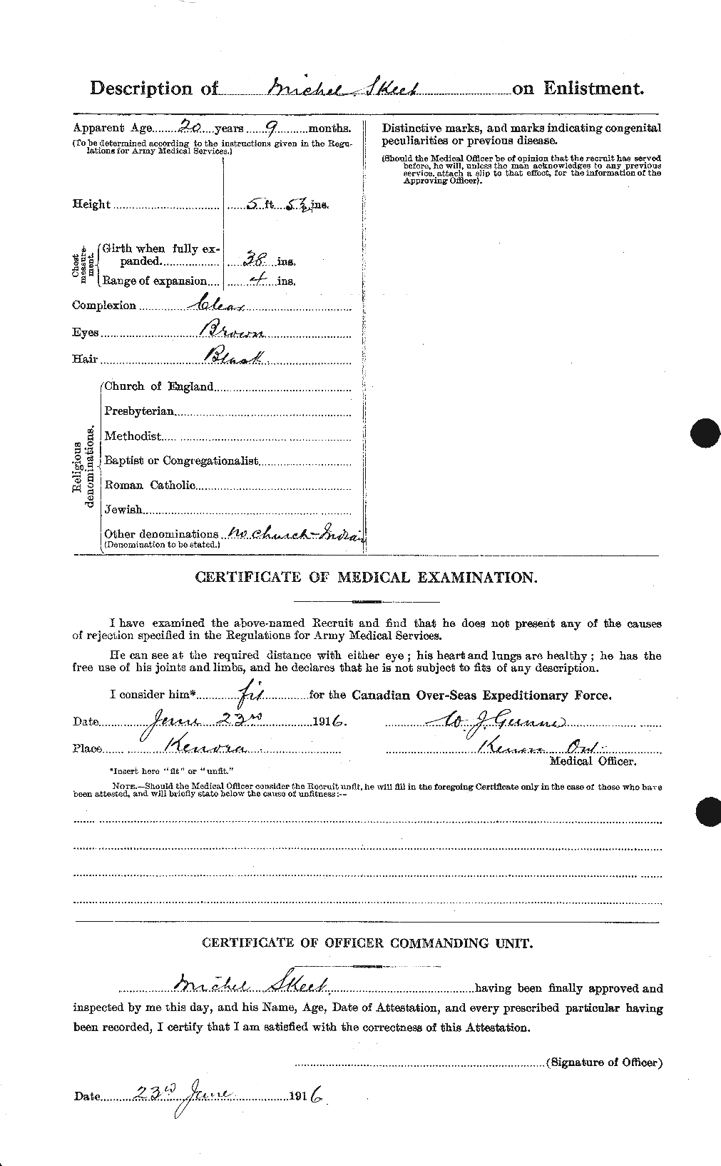 Personnel Records of the First World War - CEF 100954b