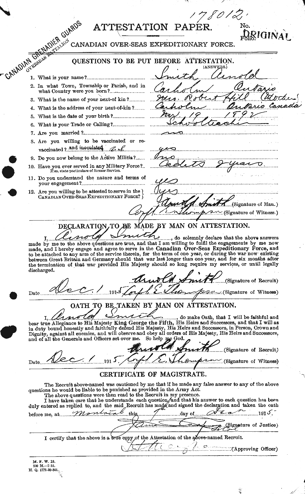 Personnel Records of the First World War - CEF 102196a