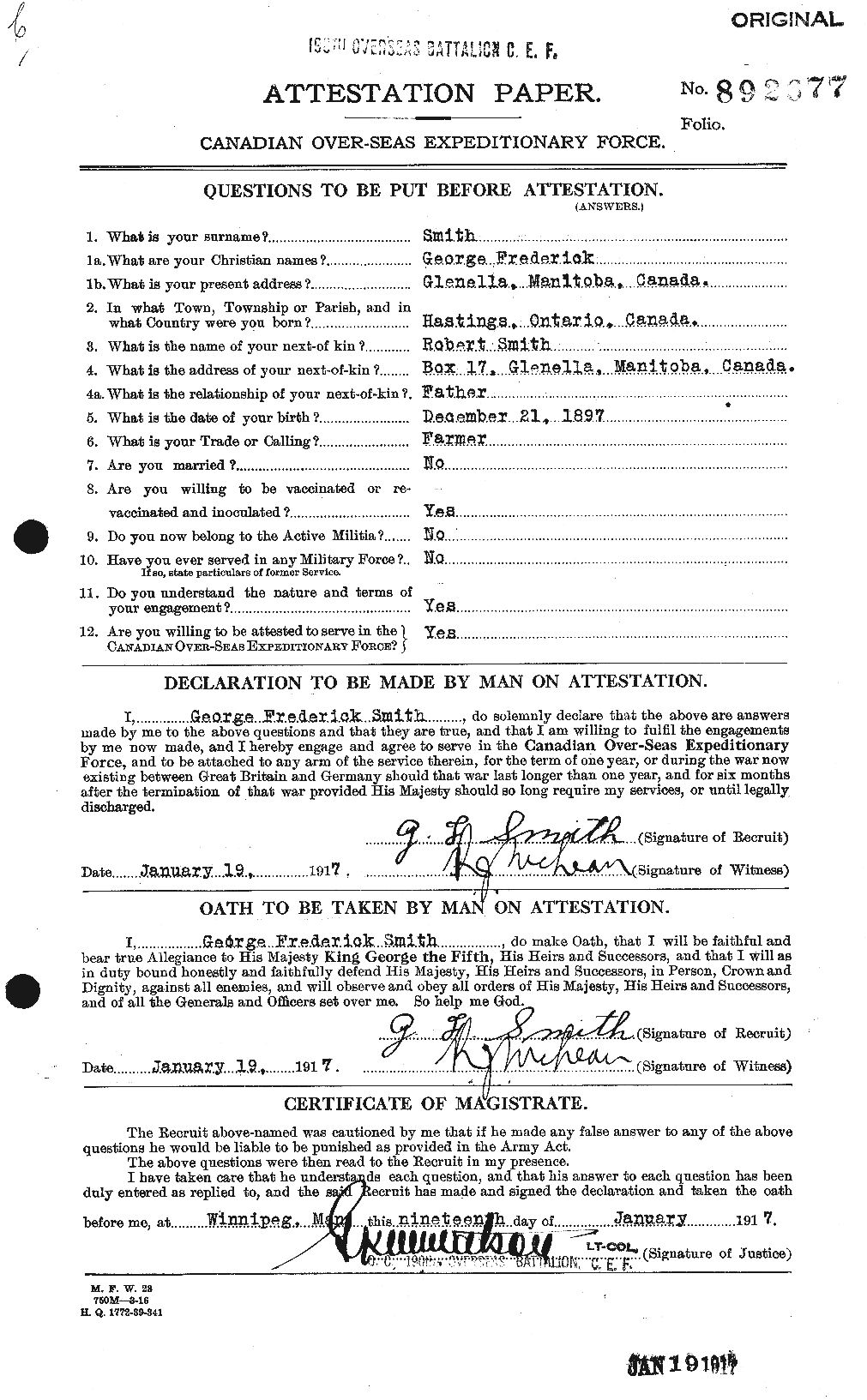 Personnel Records of the First World War - CEF 102369a