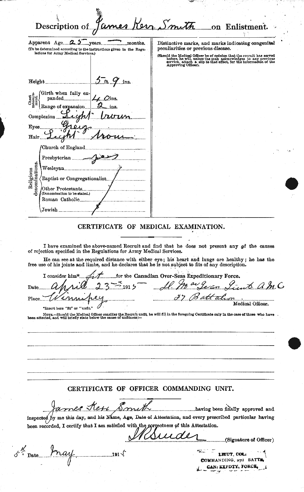 Personnel Records of the First World War - CEF 102566b
