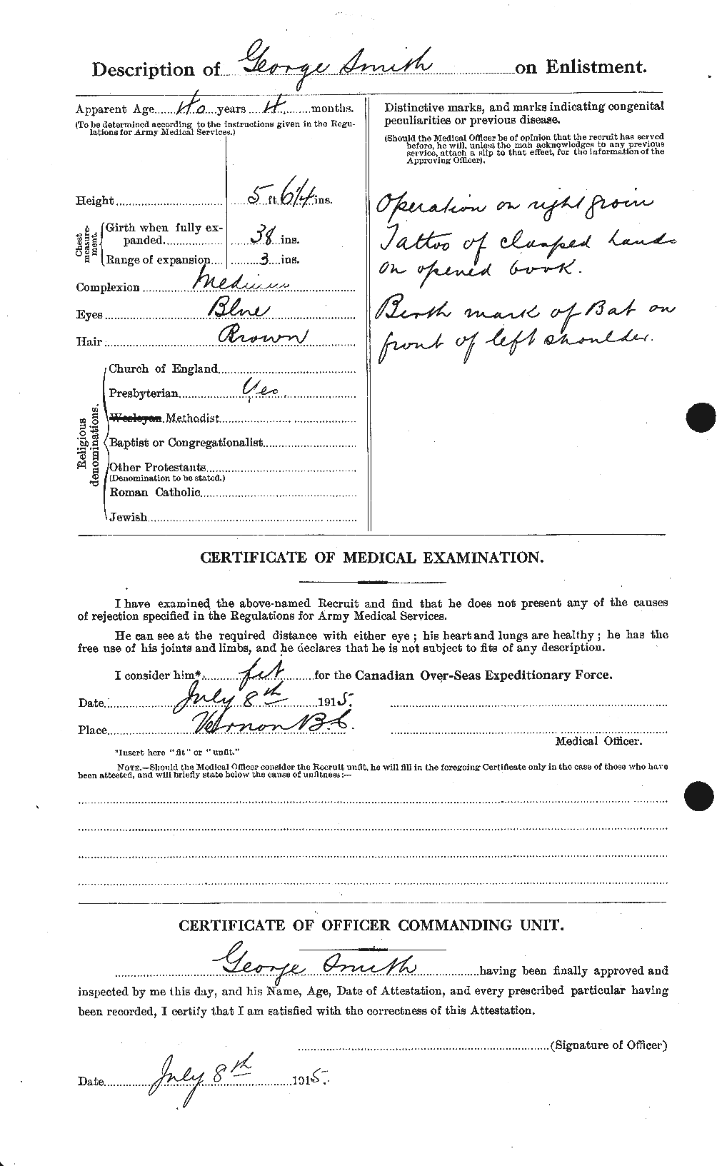 Personnel Records of the First World War - CEF 103161b