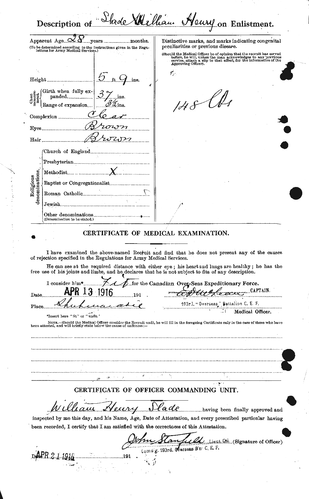 Personnel Records of the First World War - CEF 103551b