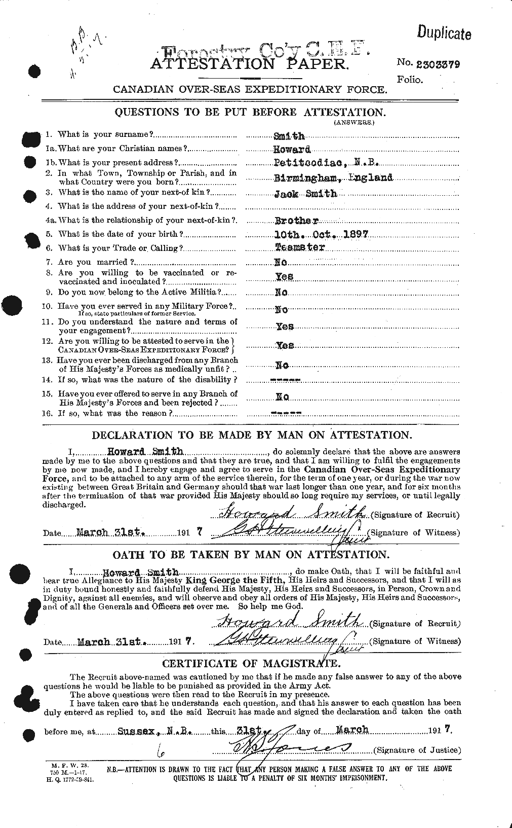 Personnel Records of the First World War - CEF 104568a