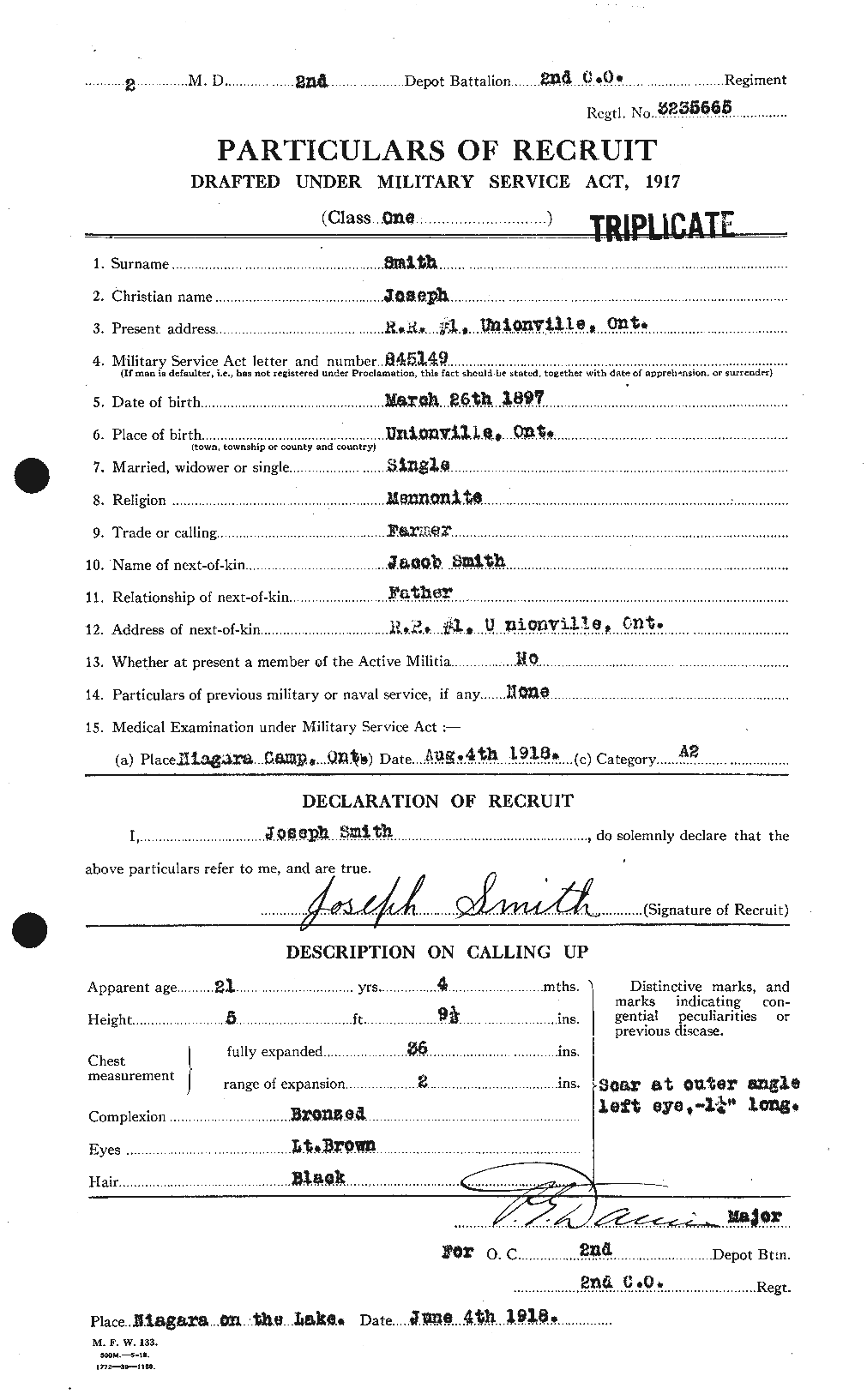 Personnel Records of the First World War - CEF 104874a