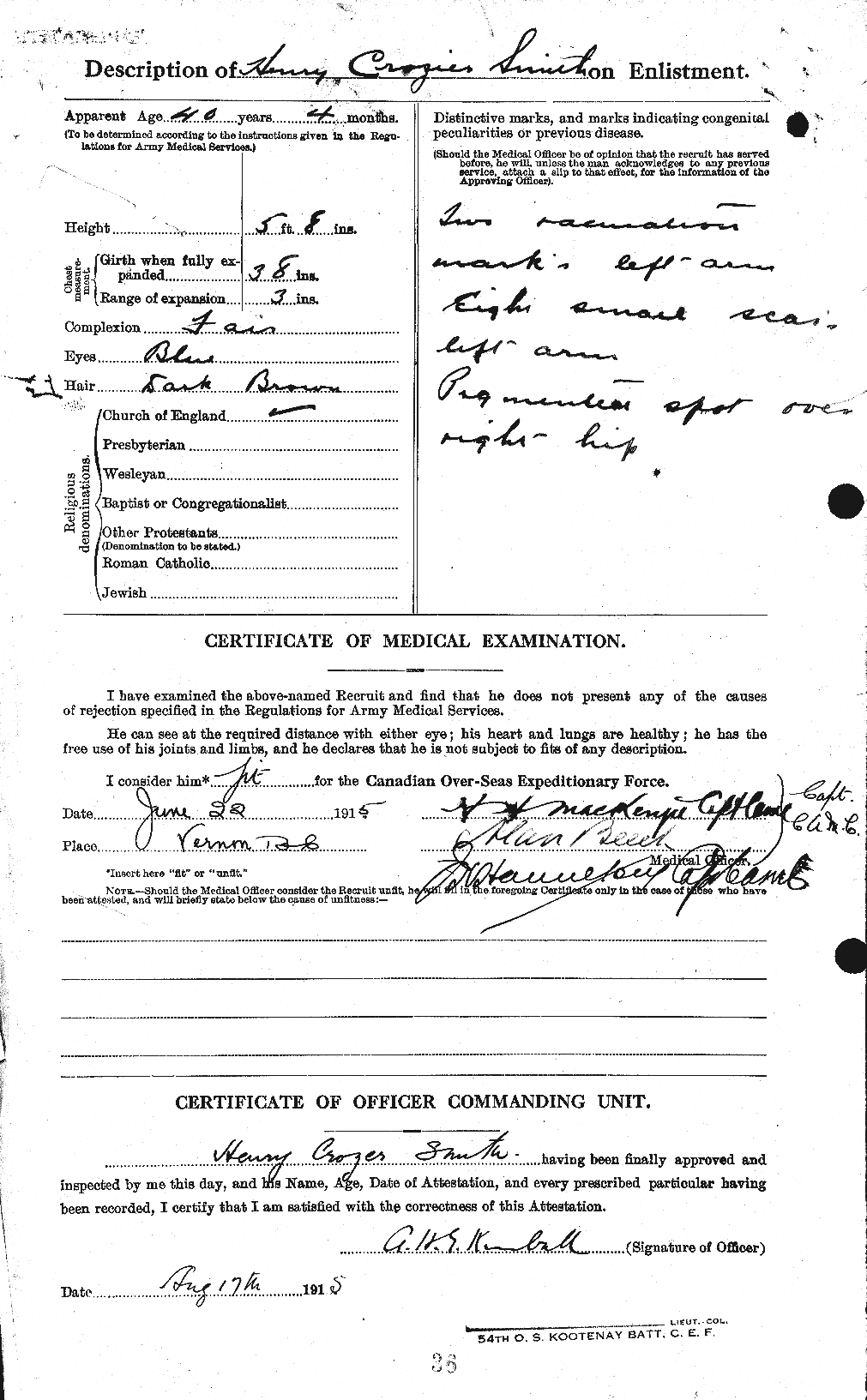 Personnel Records of the First World War - CEF 104996b